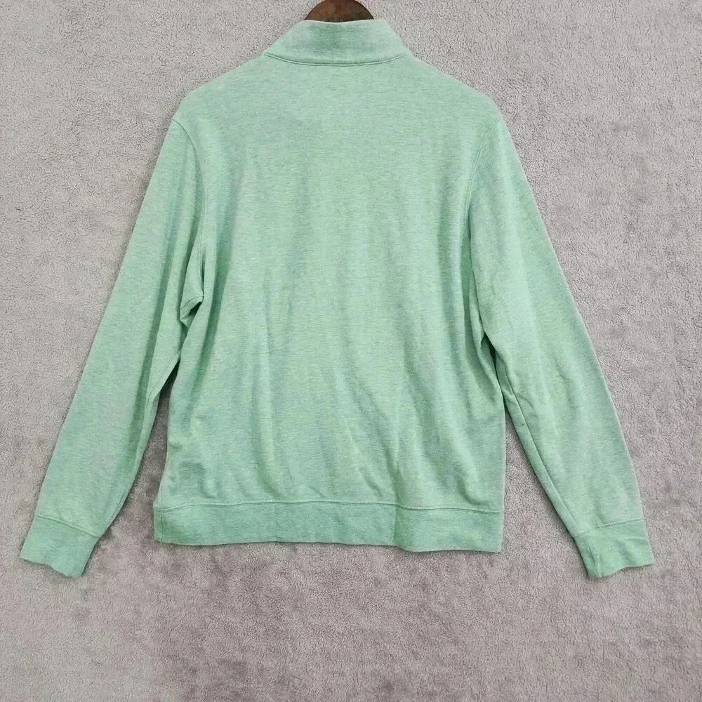 Turtleson Men's Polo Long sleeve Sweatshirt Size L Mock Zip up - Picture 2 of 8